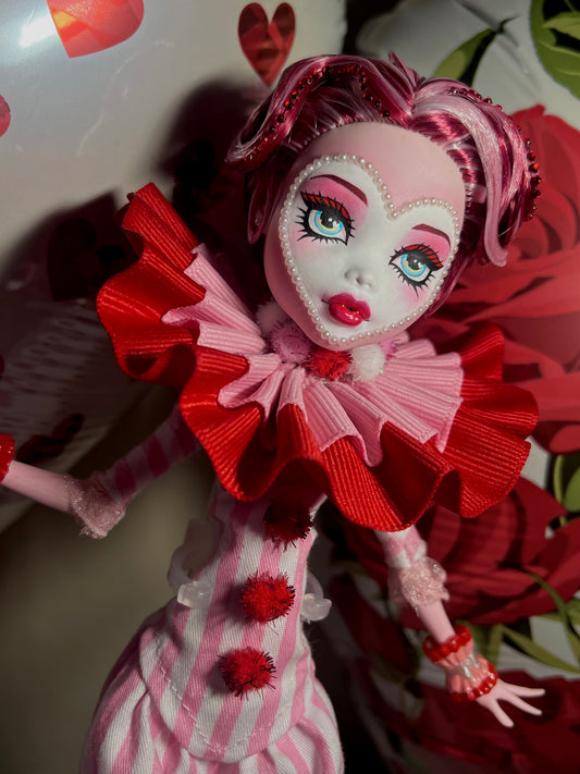 OOAK Custom Valentines Day Clown Doll