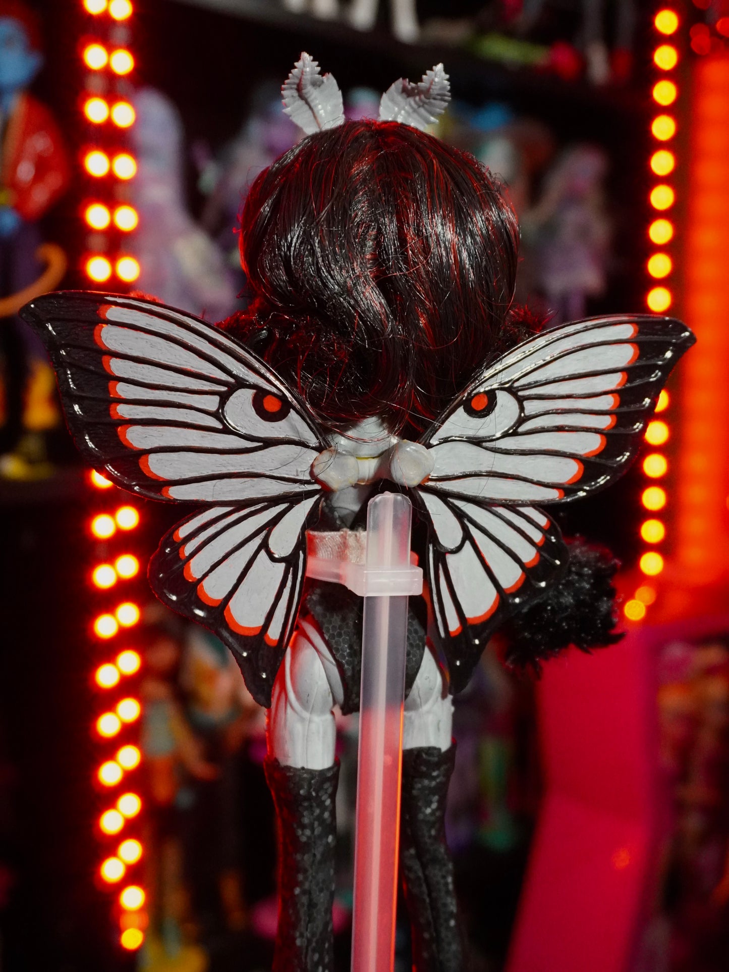 OOAK Custom Mothman Skullector Doll