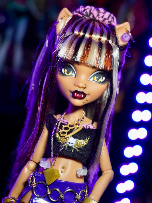 OOAK Custom Clawdeen Mcbling Doll